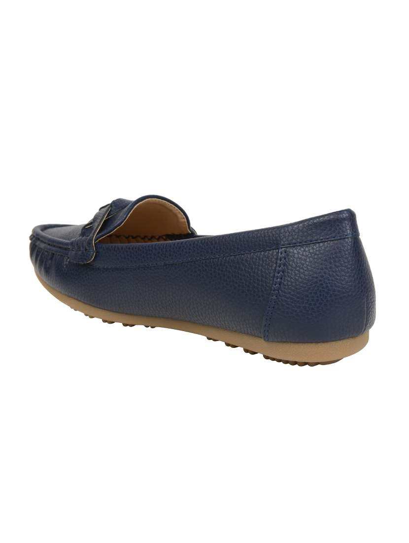 navy pu slip on loafers - 17651531 -  Standard Image - 2