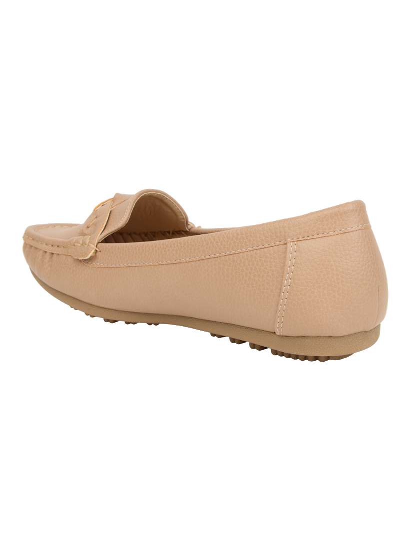 brown pu slip on loafers - 17651532 -  Standard Image - 2