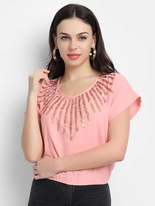 women's straight round neck top - 17651669 -  Standard Image - 0
