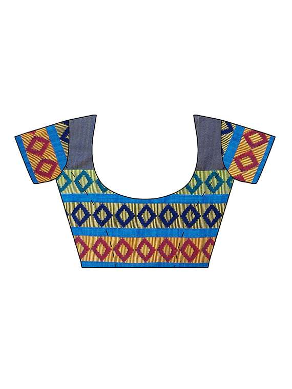 self design woven saree with blouse - 17651903 -  Standard Image - 2