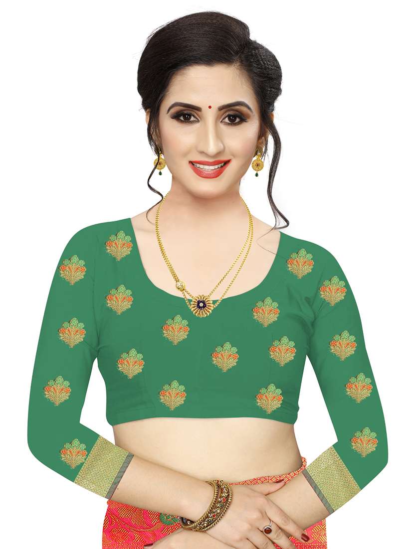 ethnic motifs woven saree with blouse - 17652007 -  Standard Image - 2