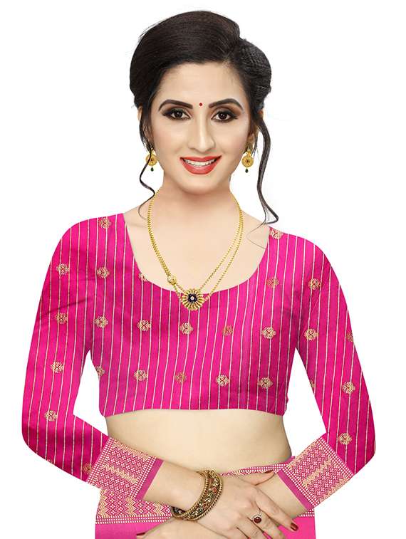 ethnic motifs woven saree with blouse - 17652237 -  Standard Image - 2