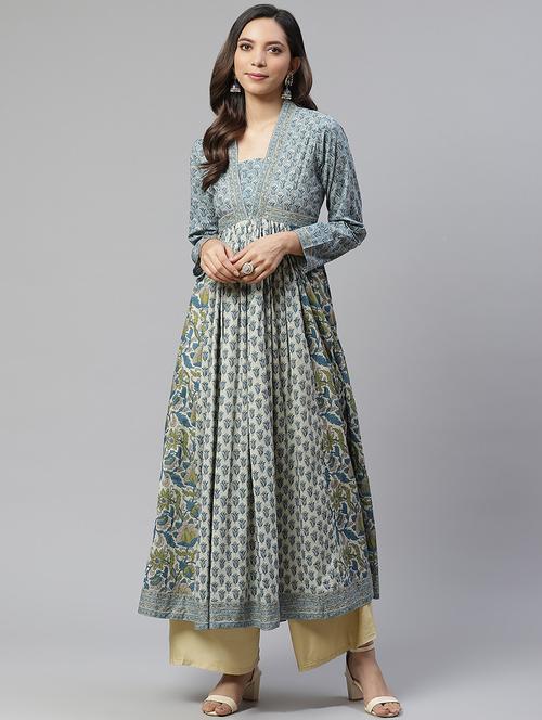 women's flared kurta - 17652253 - Standard Image - 0
