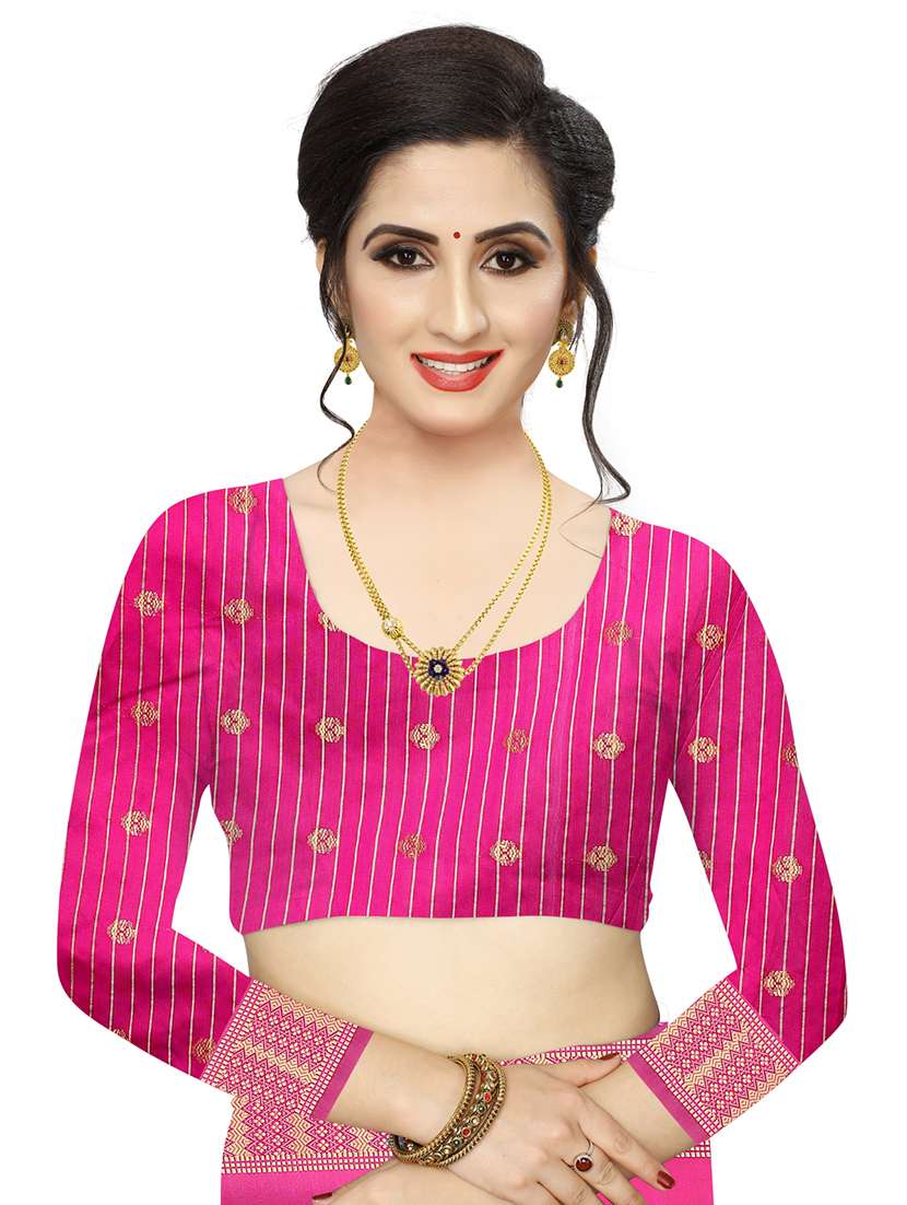 ethnic motifs woven saree with blouse - 17652269 -  Standard Image - 2