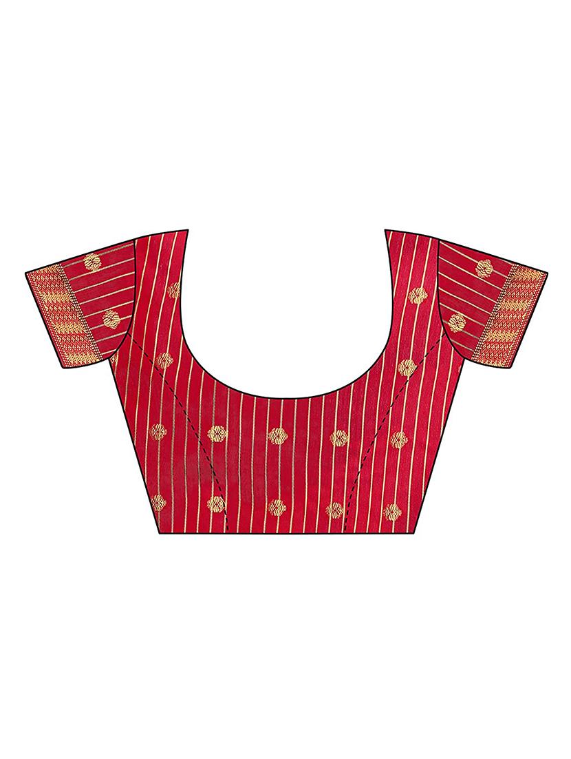 ethnic motifs woven saree with blouse - 17652272 - Standard Image - 2
