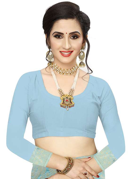 jacquard woven saree with blouse - 17652952 - Standard Image - 2