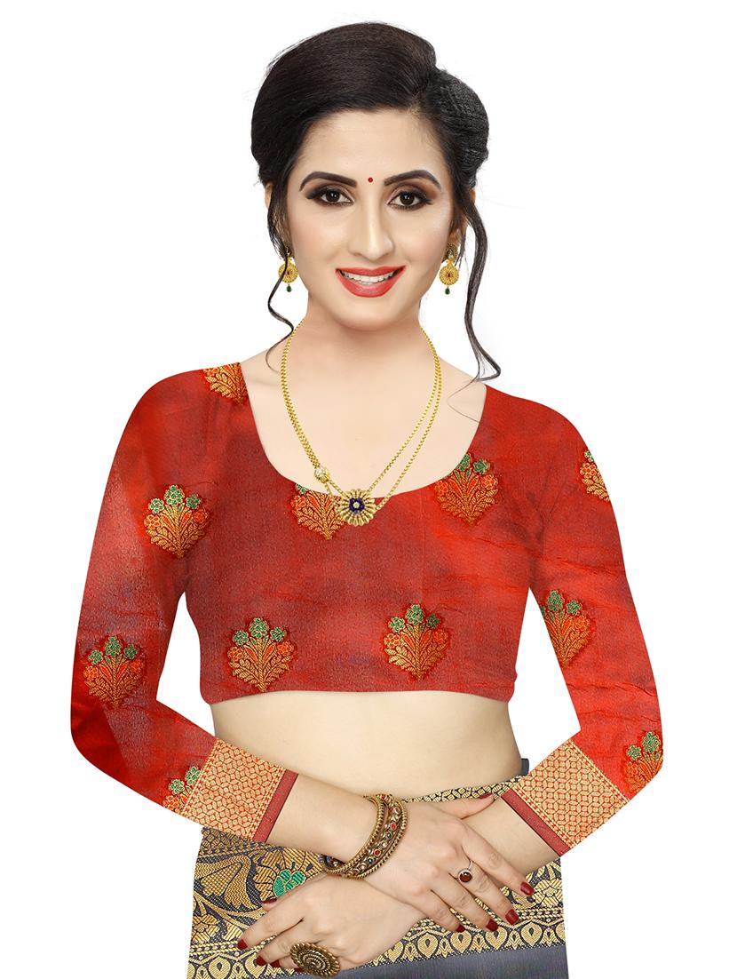 women's self design steel colored saree - 17653084 - Standard Image - 2
