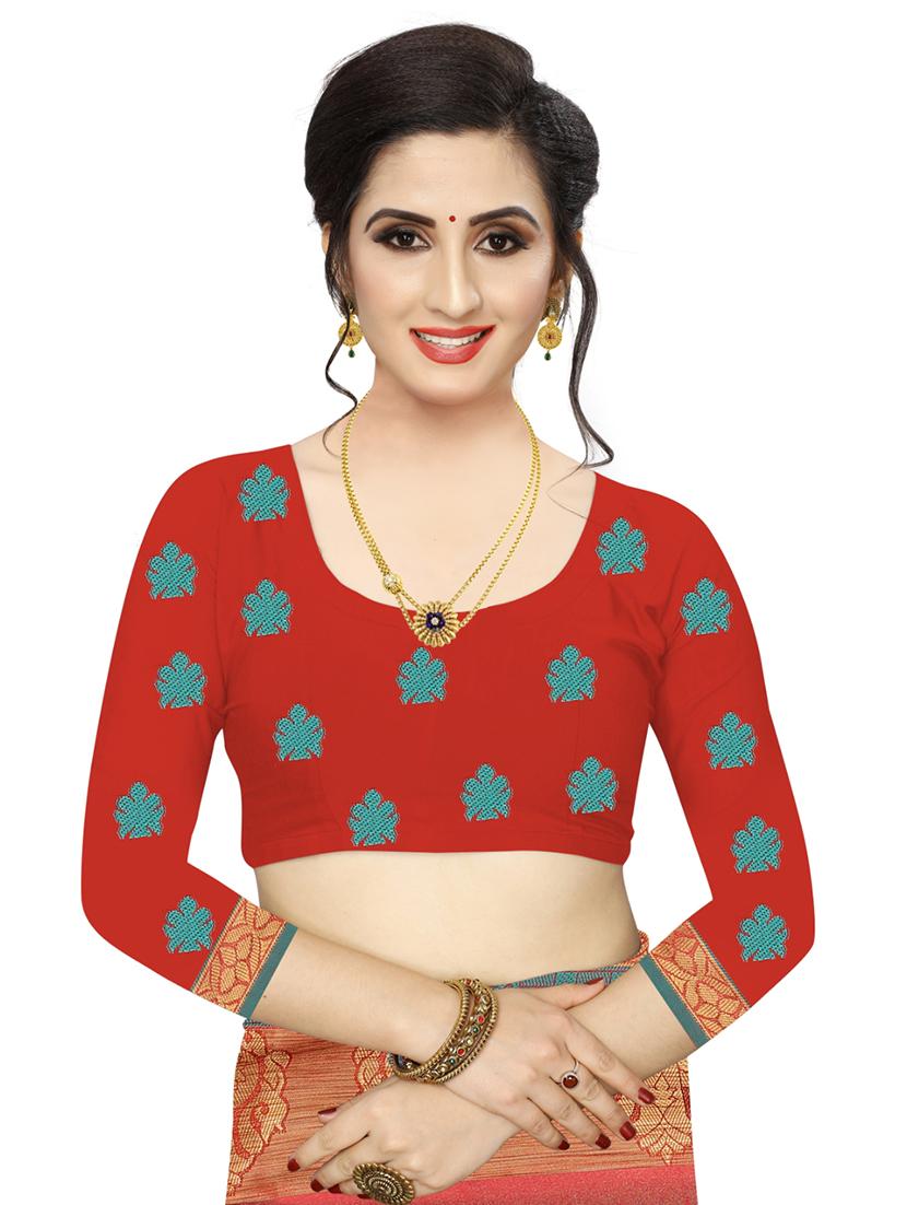 ethnic motifs woven saree with blouse - 17653098 - Standard Image - 2