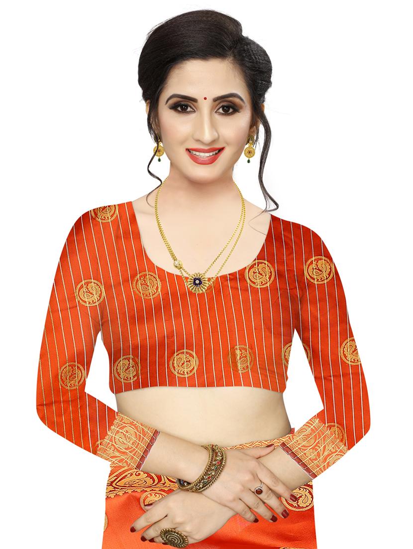 ethnic motifs woven saree with blouse - 17653100 - Standard Image - 2