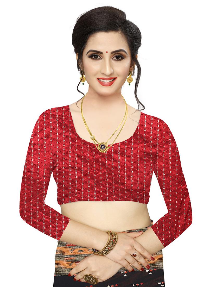 foil printed saree with blouse - 17653106 - Standard Image - 2