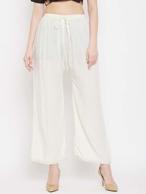 high rise relaxed fit palazzo