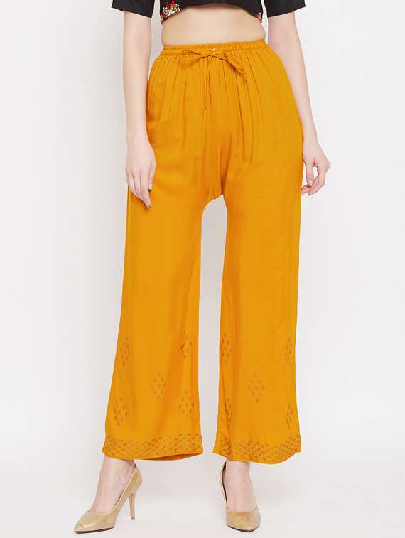 yellow solid palazzo