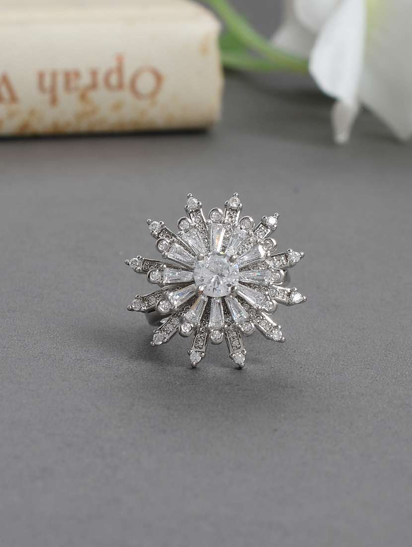 silver brass finger  ring