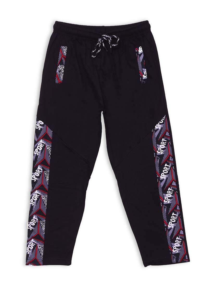 black printed track wear