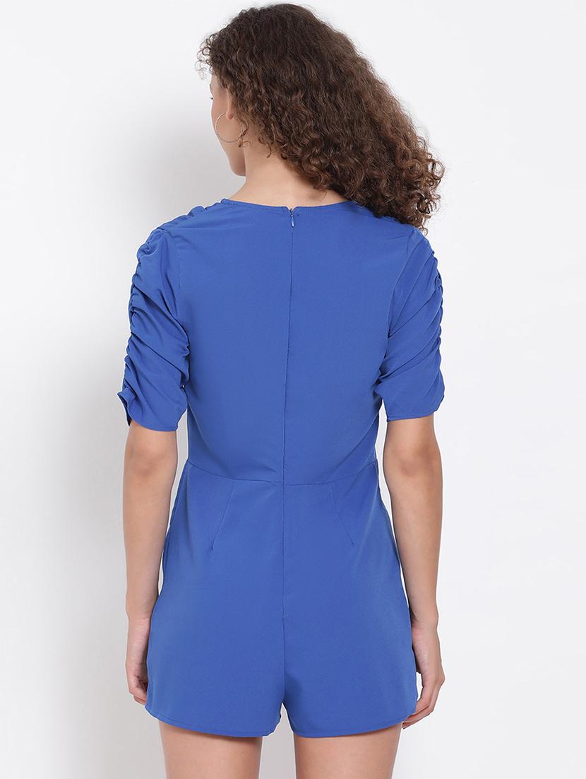 v-neck solid romper - 17655706 - Standard Image - 2