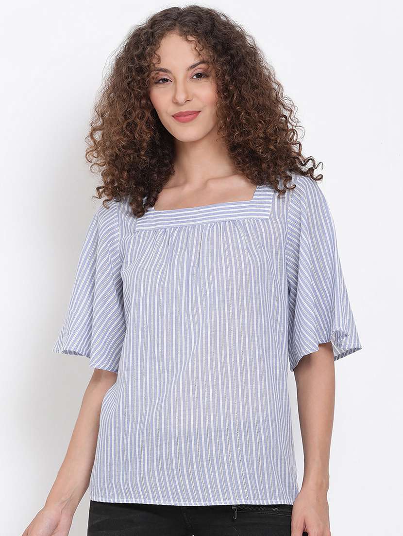 women's straight square neck top