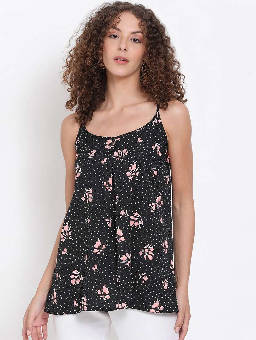 women's a line shoulder strap top