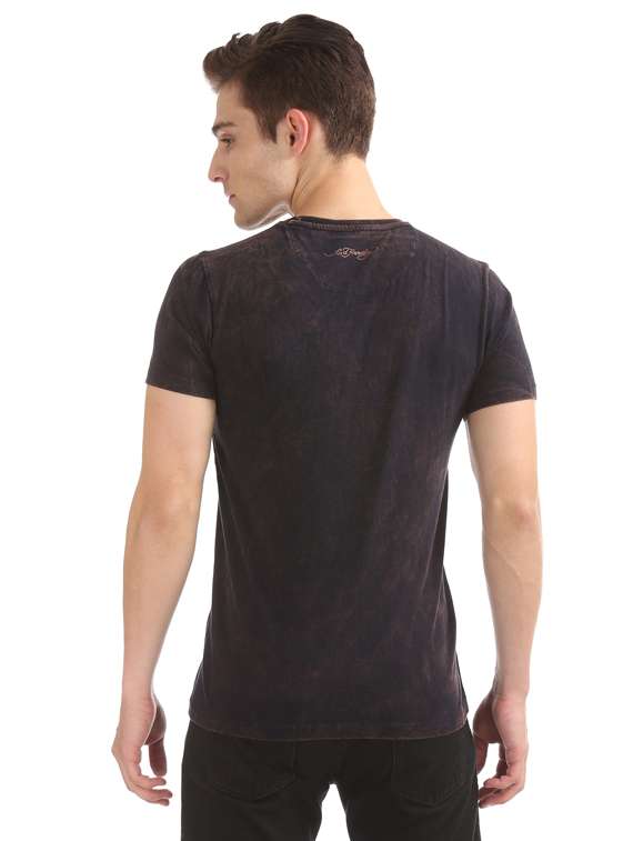 dark blue printed t-shirt - 17656690 -  Standard Image - 2