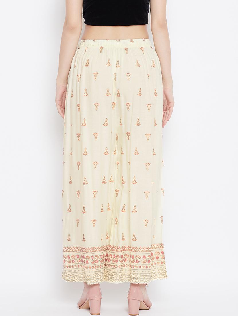 off-white rayon palazzo - 17656997 - Standard Image - 2
