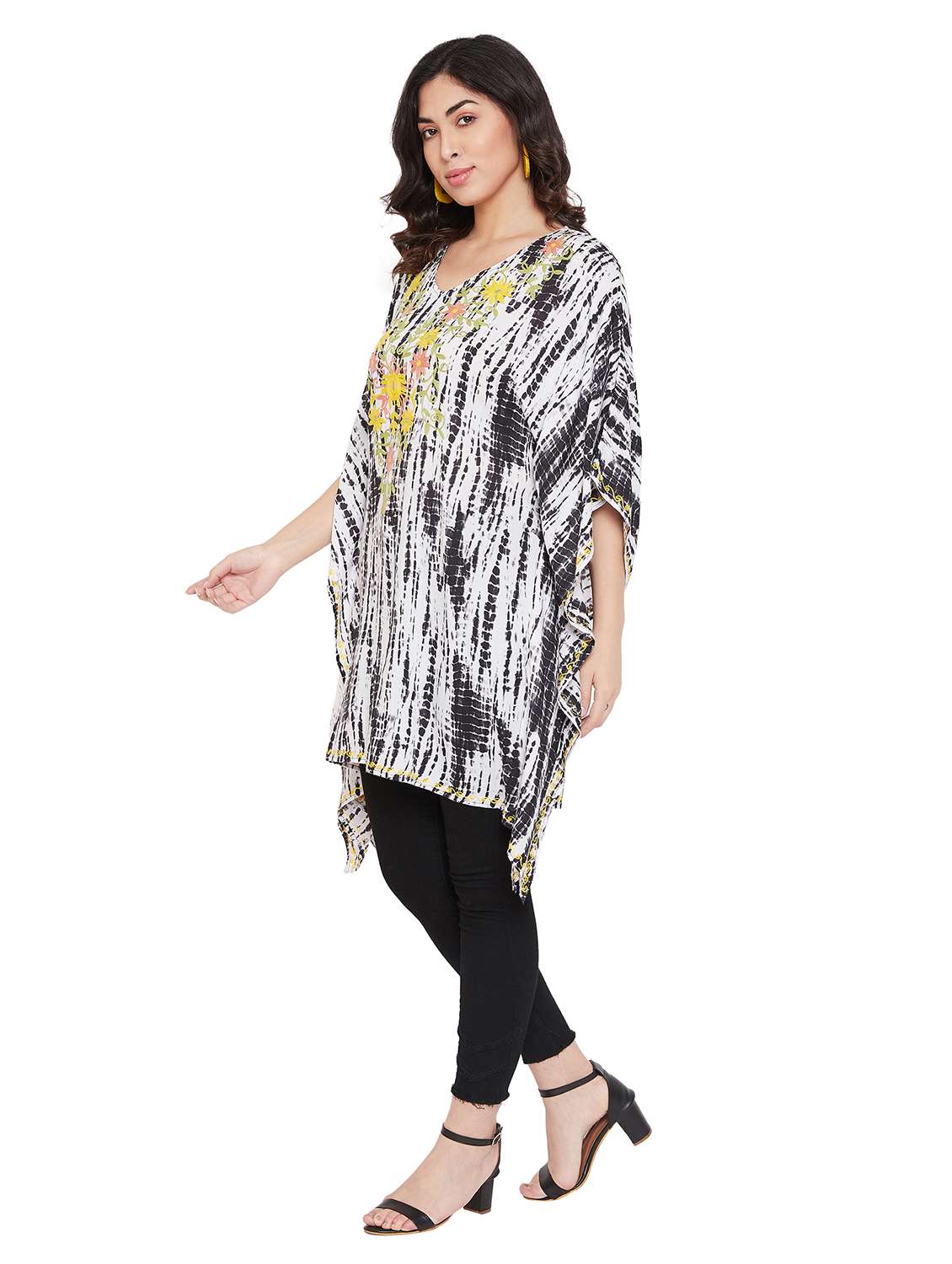 white rayon tops kaftan - 17661212 -  Standard Image - 2