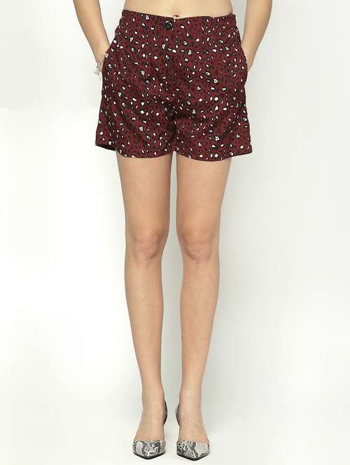 mid rise animal shorts - 17661258 -  Standard Image - 0