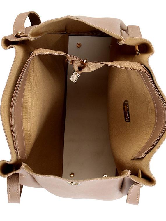 cream leatherette (pu) handbag - 17662116 - Standard Image - 2