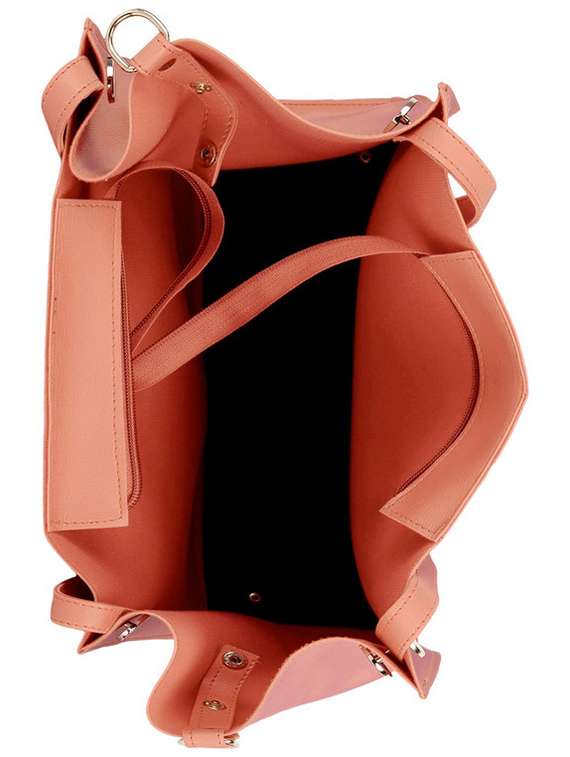 orange leatherette (pu) handbag - 17662124 - Standard Image - 2