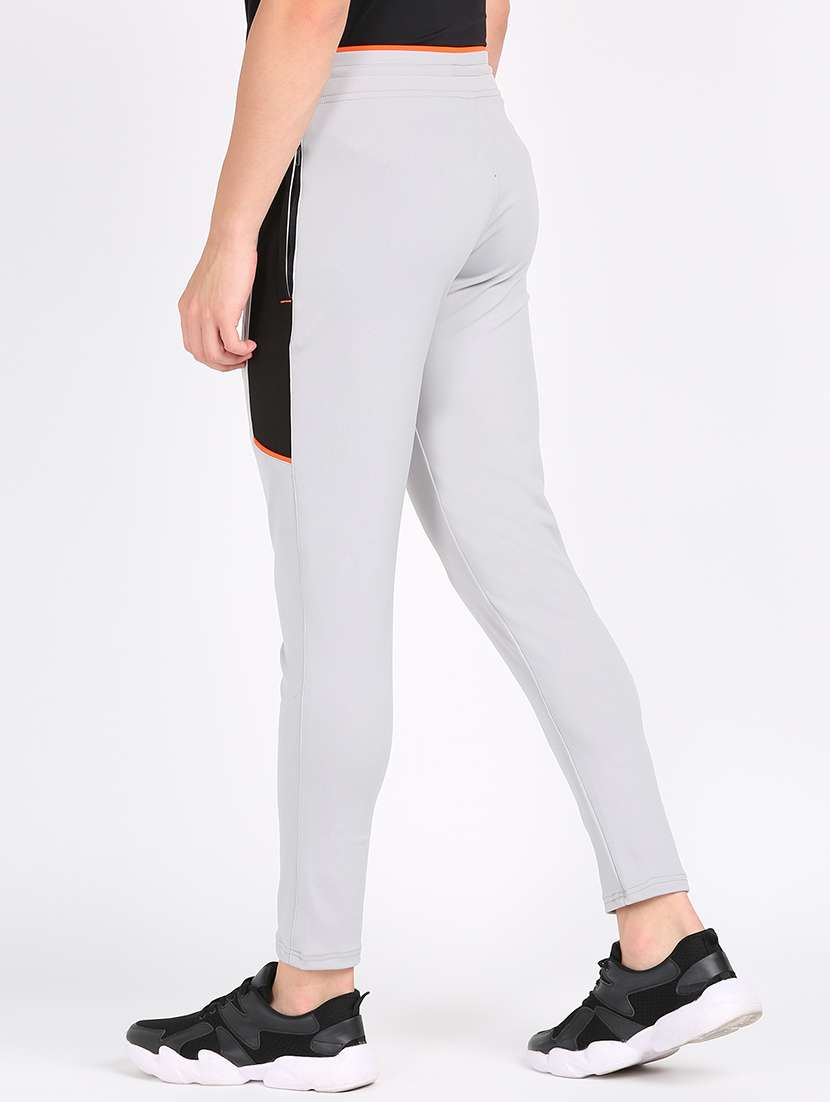 grey side striped full length track pant - 17663963 - Standard Image - 2