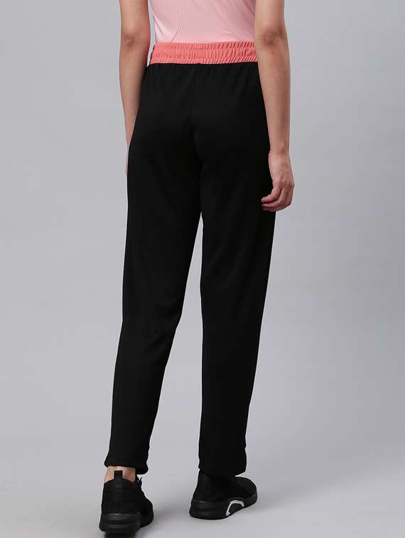 high rise solid track pants - 17664747 - Standard Image - 2