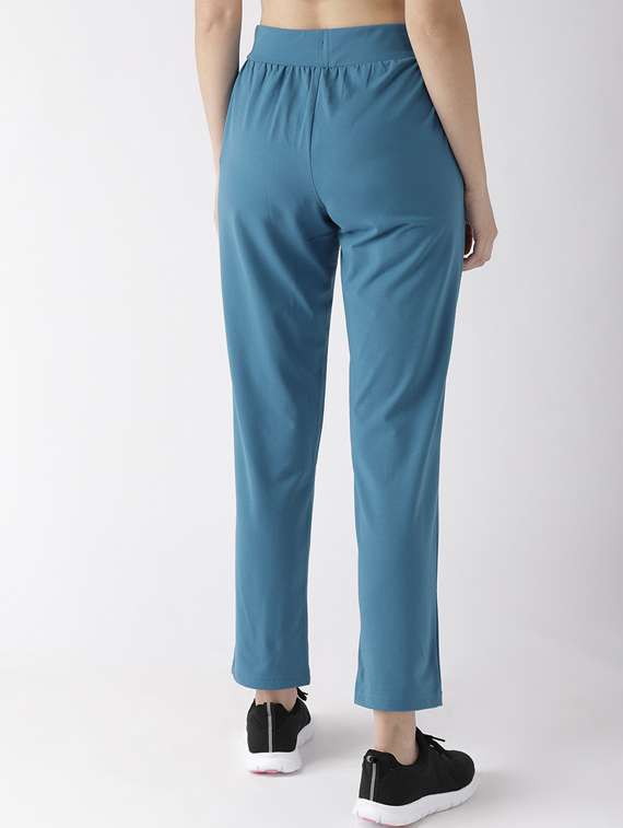 high rise solid track pants - 17664755 - Standard Image - 2