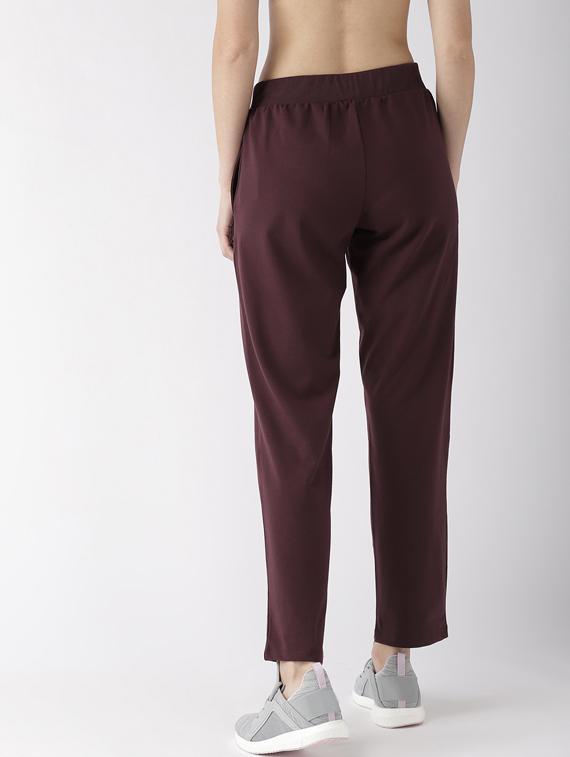 high rise solid track pants - 17664758 - Standard Image - 2