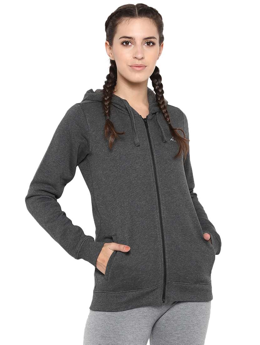 hooded neck solid jacket