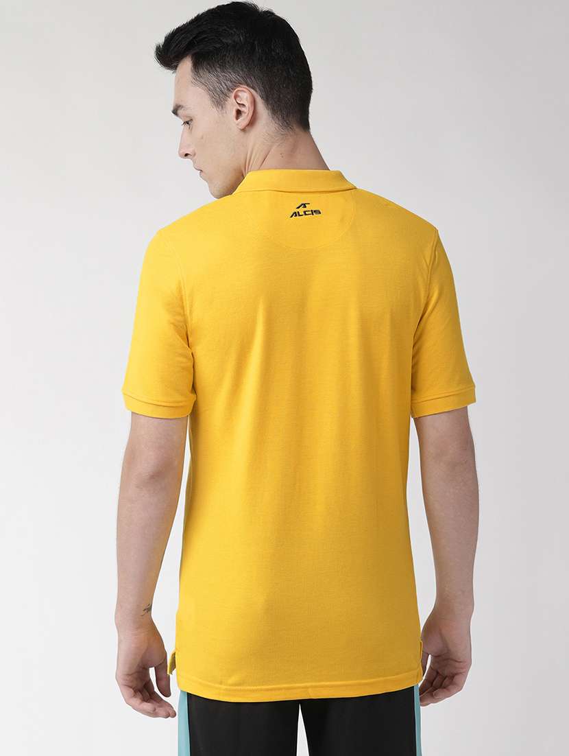 yellow solid polo t-shirt - 17664987 -  Standard Image - 2