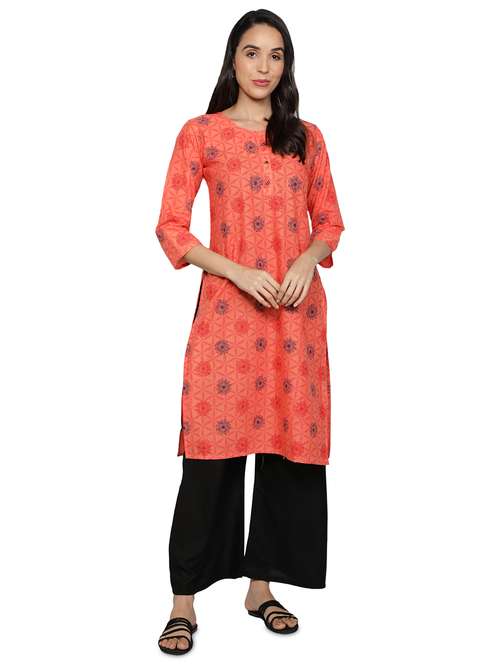 women's straight kurta - 17665699 - Standard Image - 0