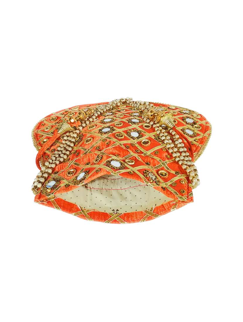 orange satin ethnic potli - 17665749 - Standard Image - 2