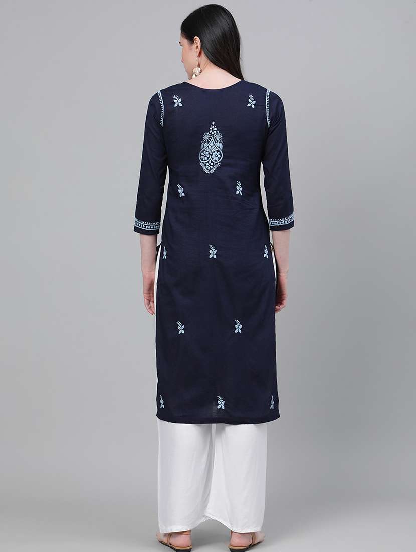 women's straight kurta - 17665892 - Standard Image - 2