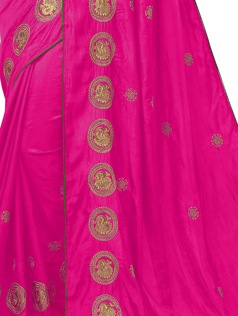 ethnic motifs embroidered saree - 17665941 - Standard Image - 2