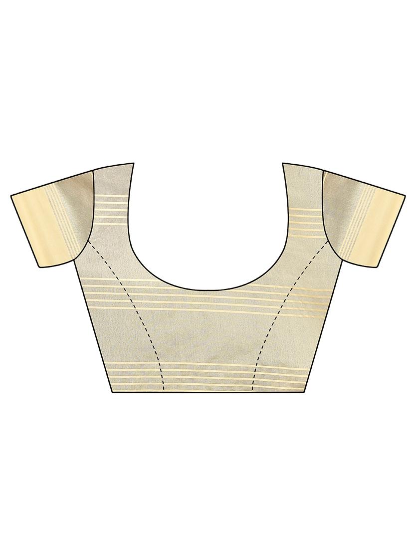 striped woven saree with blouse - 17665976 - Standard Image - 2