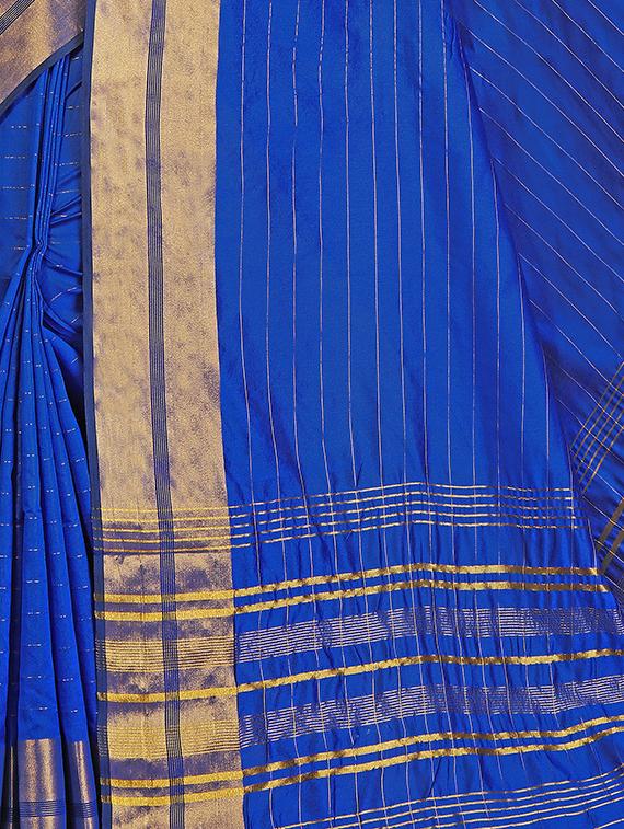 striped woven saree with blouse - 17665995 - Standard Image - 2