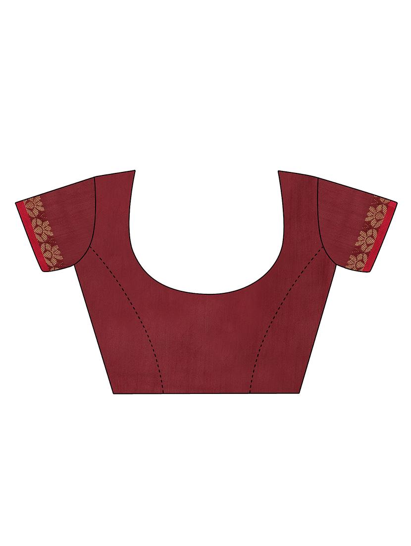 self design woven saree with blouse - 17666006 - Standard Image - 2