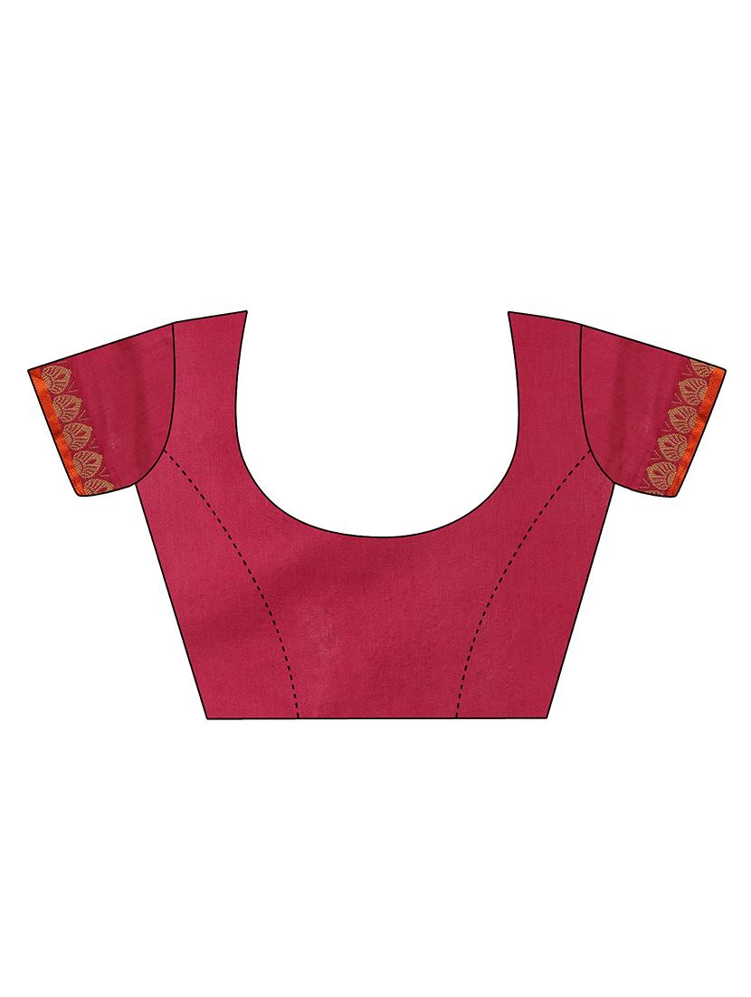 self design woven saree with blouse - 17666010 - Standard Image - 2