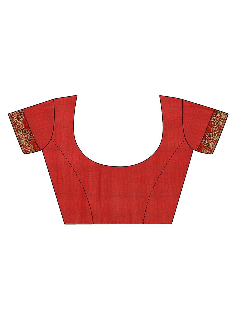ikat printed saree with blouse - 17666020 - Standard Image - 2