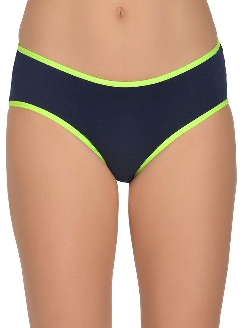 navy blue solid regular panty