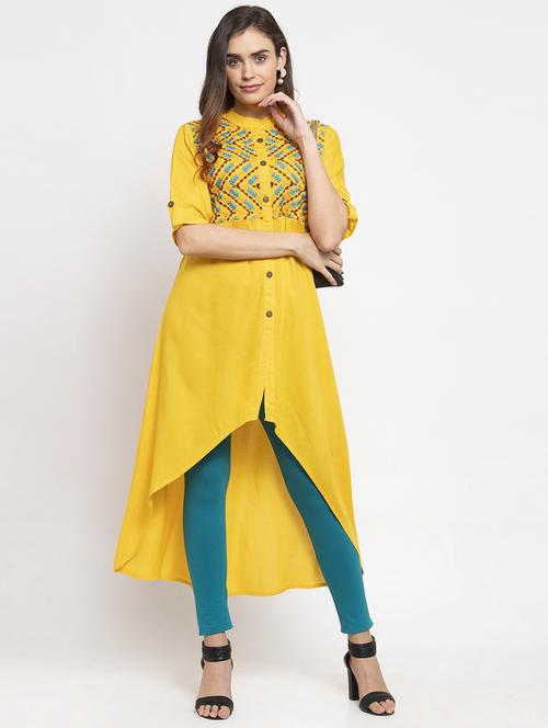 women's asymmetric kurta - 17666161 - Standard Image - 0