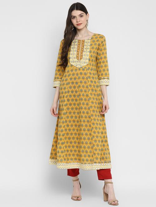 women's flared kurta - 17667814 -  Standard Image - 0