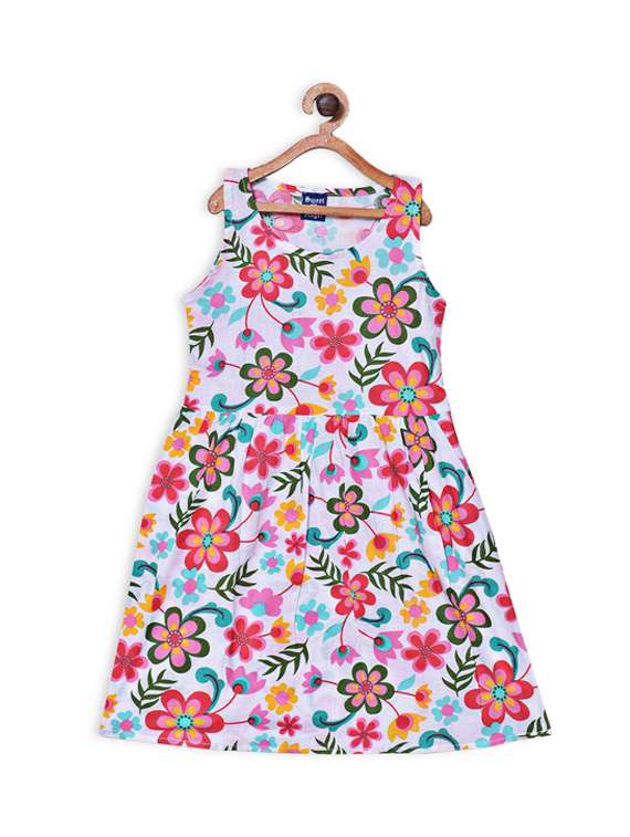 girls v neck sleeveless frock