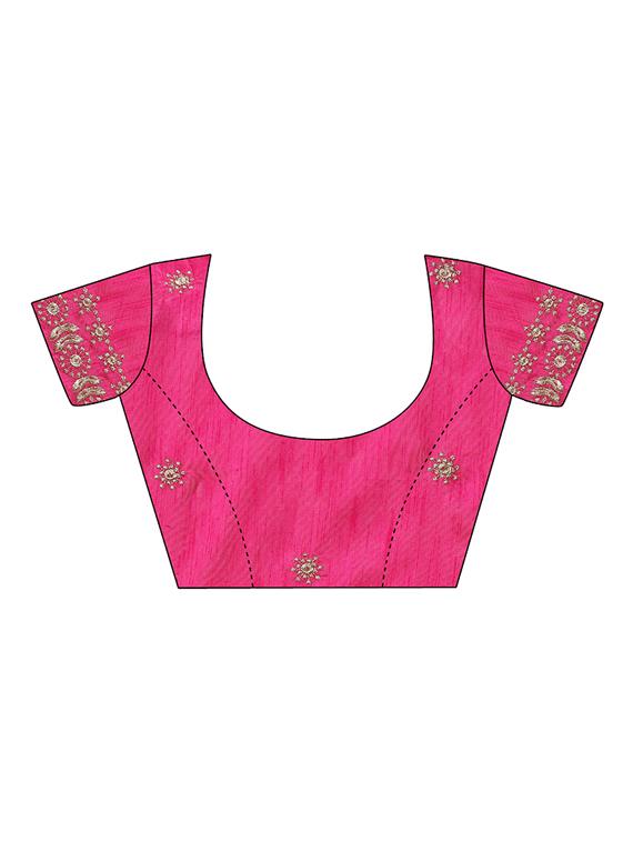 ethnic motifs embroidered saree with blouse - 17668325 - Standard Image - 2