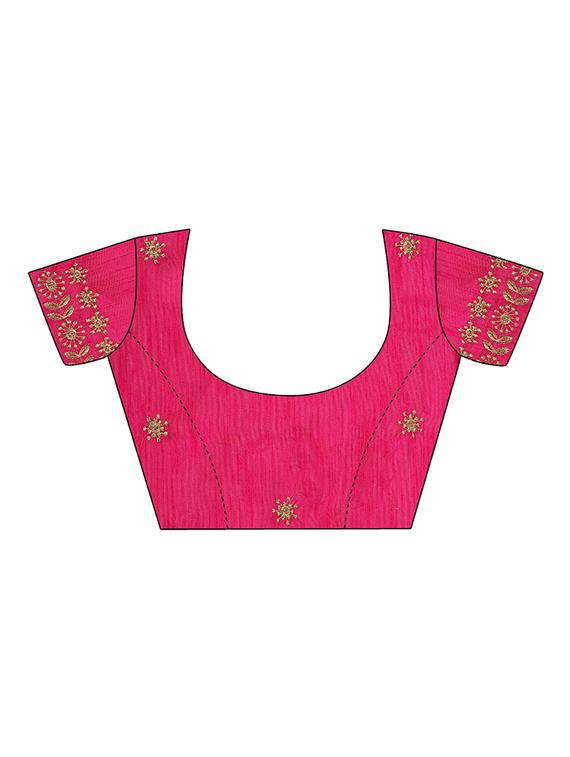 ethnic motifs embroidered saree with blouse - 17668327 - Standard Image - 2