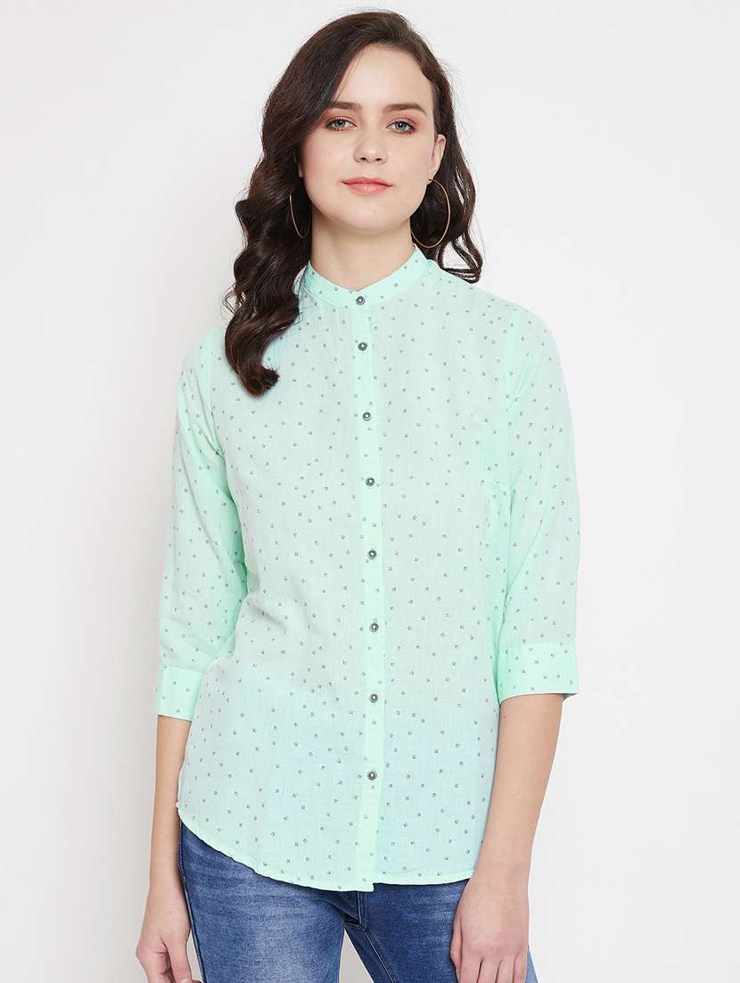 mandarin neck floral shirt 
