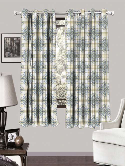 single set of ethnic checks print - w curtain - 17669526 -  Standard Image - 0